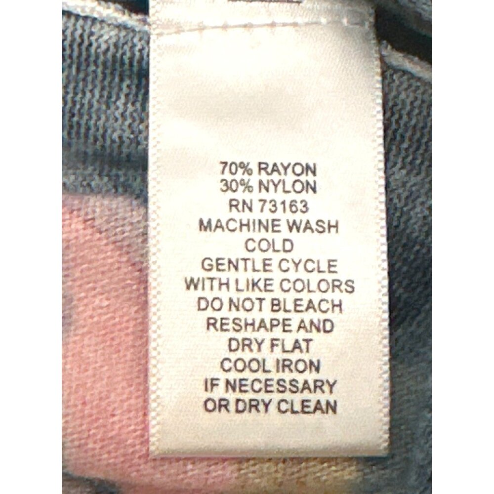 Cable & Gauge Floral Print Rayon Nylon Blend Long Sleeve Sweater M - Picture 6 of 9